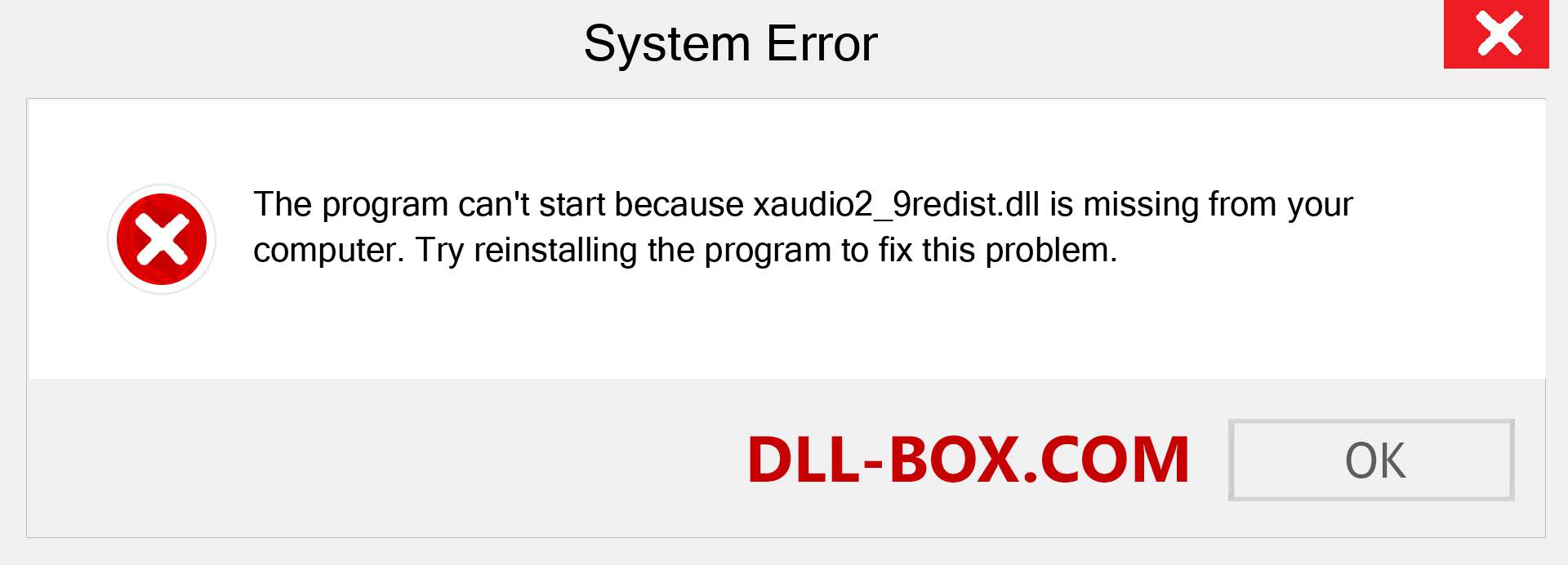  xaudio2_9redist.dll file is missing?. Download for Windows 7, 8, 10 - Fix  xaudio2_9redist dll Missing Error on Windows, photos, images